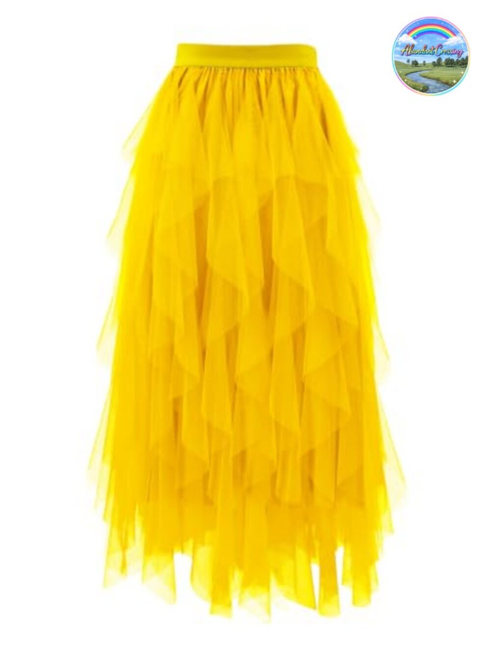 Layered Tulle Skirt A-Line High Rise Fluffy Mesh Party Skirt